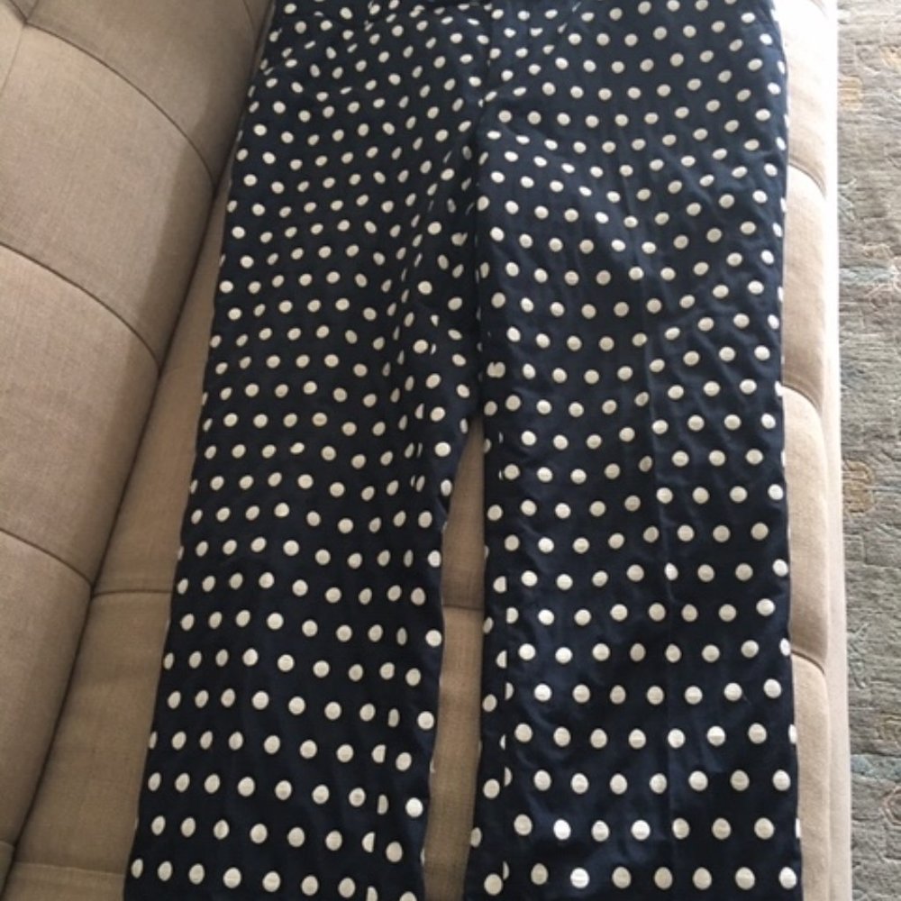 Navy and white BR cropped pants 10P